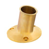 Whitecap Top Mount Flag Pole Socket - 1" ID - Polished Brass [S-5002BC]