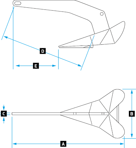 Lewmar Stainless Steel Delta Anchor 44 lbs. (20 kg)