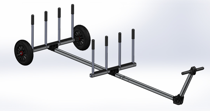 Dynamic Dolly for 3 Stand Up Paddle Boards/Surf Boards