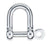 Harken 5/16" (8mm) "D" Shackle