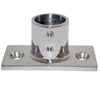 Whitecap " O.D. 90 Degree 2-Hole Rectangle Base SS Rail Fitting [6194]