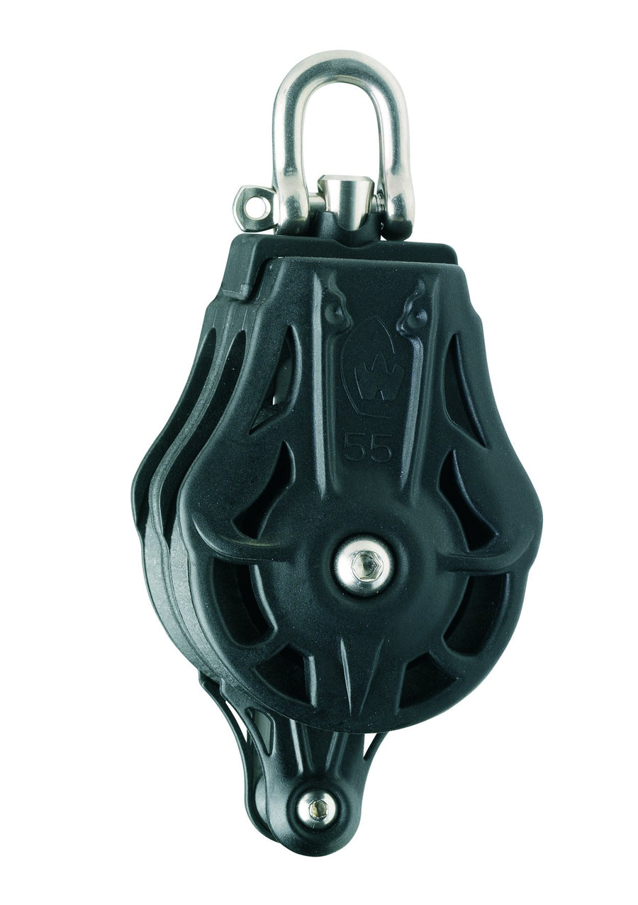 Wichard Double 2 11/64" (55mm) Block w/ Swivel Head & Becket