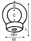 Wichard 3/8" Eye Nut w/ 13/16" Diameter