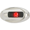 Attwood LightArmor Vertical Surface Mount Navigation Light - Oval - Port (red) - Stainless Steel - 2NM [NV4012SSR-7]