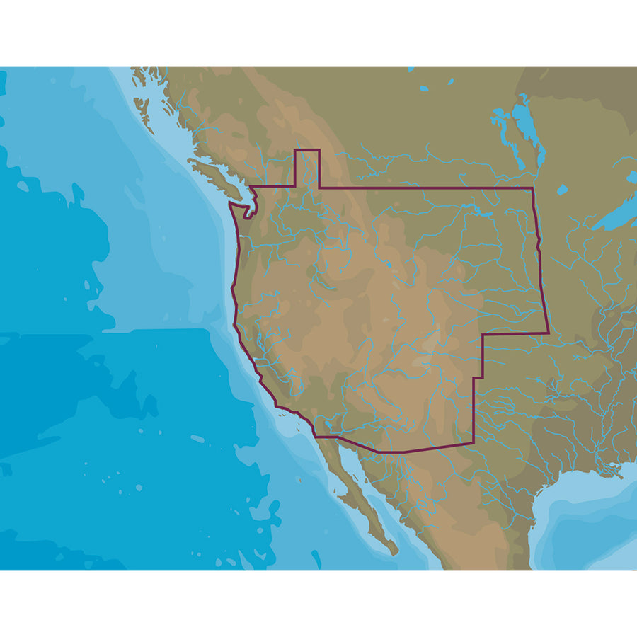 C-MAP 4D Lakes NA-D071 West US Lakes [M-NA-D071-MS]