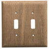 Whitecap Teak 2-Toggle Switch/Receptacle Cover Plate [60176]