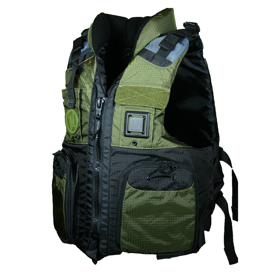 First Watch AV-800 Four Pocket Flotation Vest - OD Green - Large to XL  [AV-800-GN-L/XL]