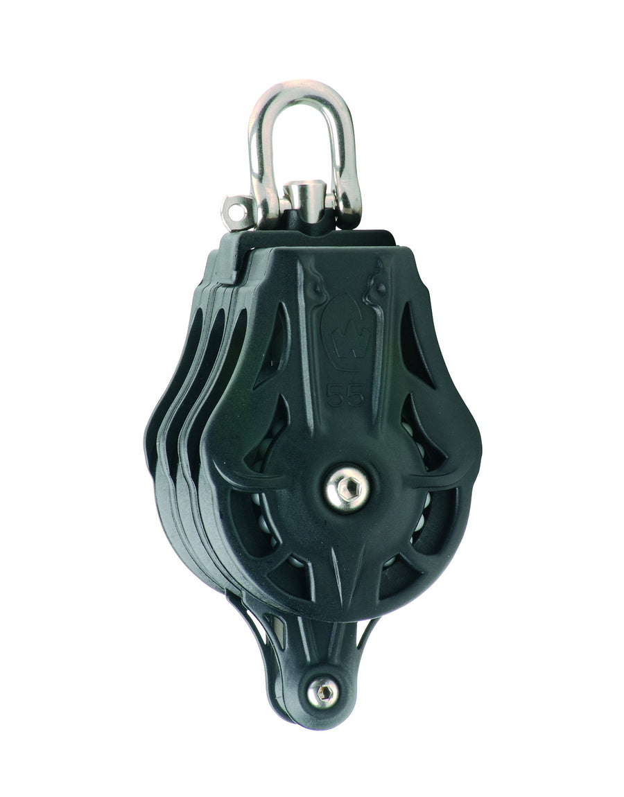 Wichard Triple 1 49/64" (45mm) Ball Bearing Block w/ Swivel Head & Becket