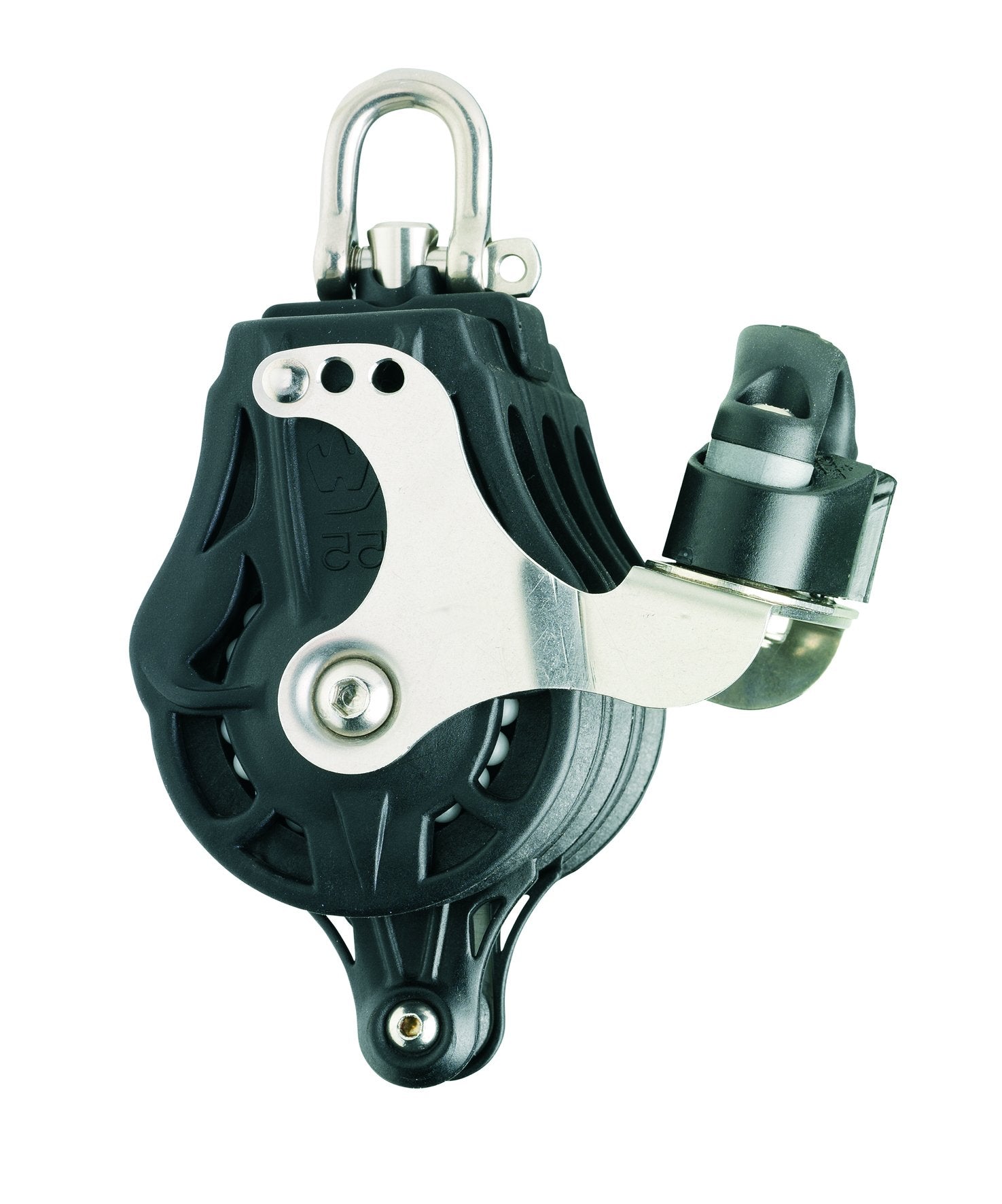 Wichard Triple 1 49/64" (45mm) Ball Bearing Block w/ Swivel Head, Becket & Cam Cleat