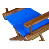 Whitecap Directors Chair w/Blue Seat Covers - Teak [60041]