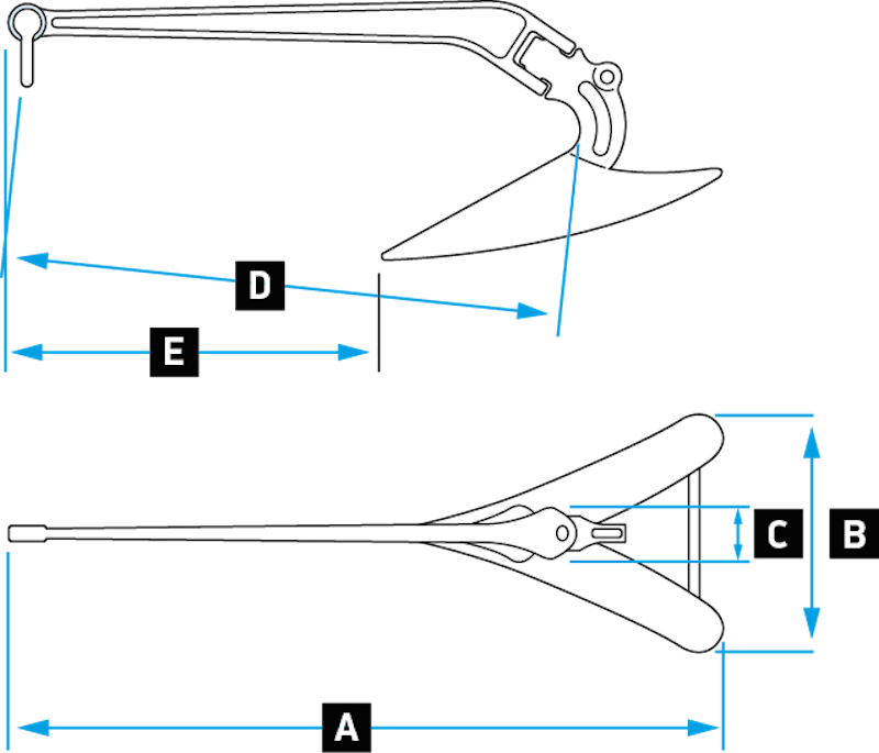 Lewmar CQR Stainless Steel Anchor 180 lbs. (81 kg)