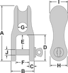 Tylaska 3.15" H8 Aluminum Halyard Shackle