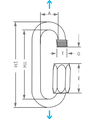 Peguet 20mm (25/32") Galvanized Steel Large Opening Maillon Rapide Quick Link
