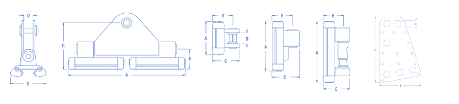 Ronstan Series 26 CB Headboard Car 236mm x 52mm