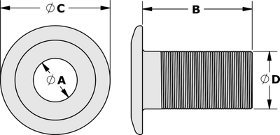 Tylaska RB14-S 14mm Single Rope Bushing